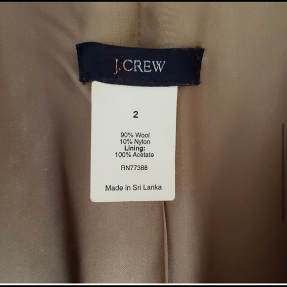 J. Crew Long Red Wool Coat  size 2 - Picture 3 of 5